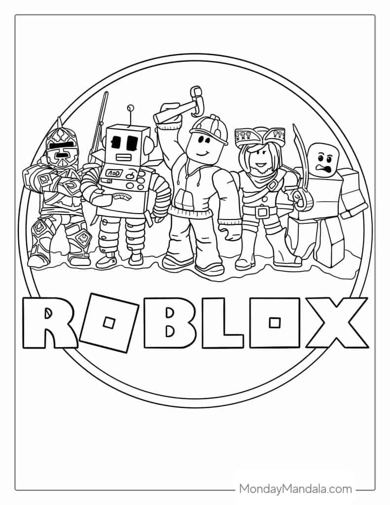 Roblox Logo Coloring Pages Coloring Nation