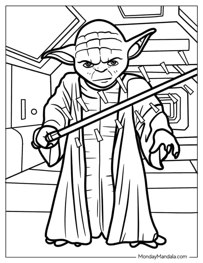 Small Star Wars Characters Star Wars Coloring Pages For Kids 