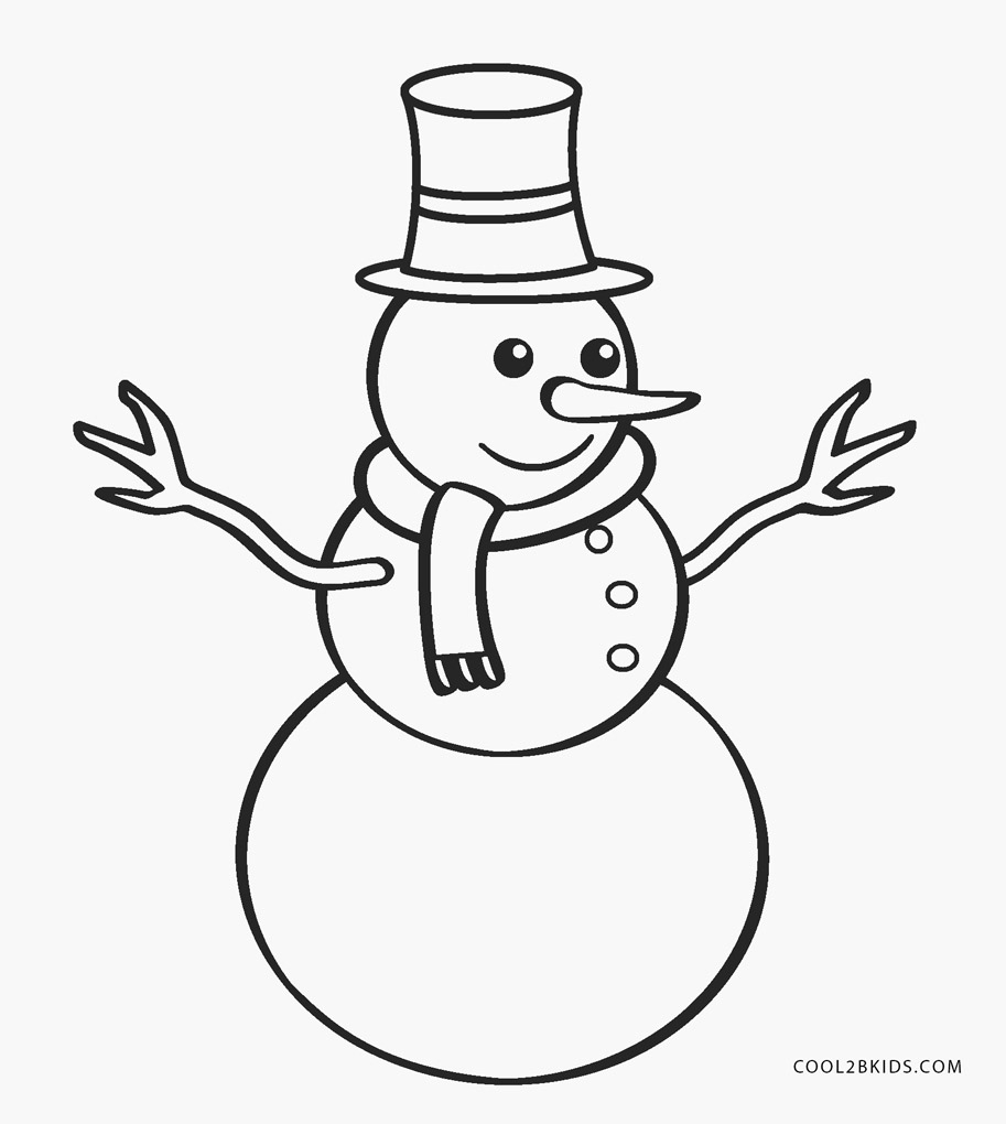Snowman Printable Coloring Pages