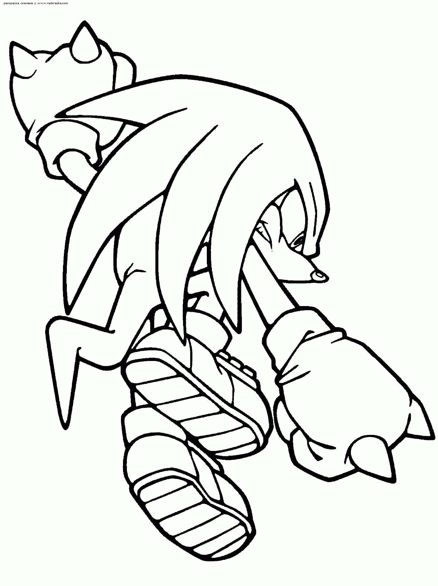 Sonic Coloring Pages Knuckles Coloring Home