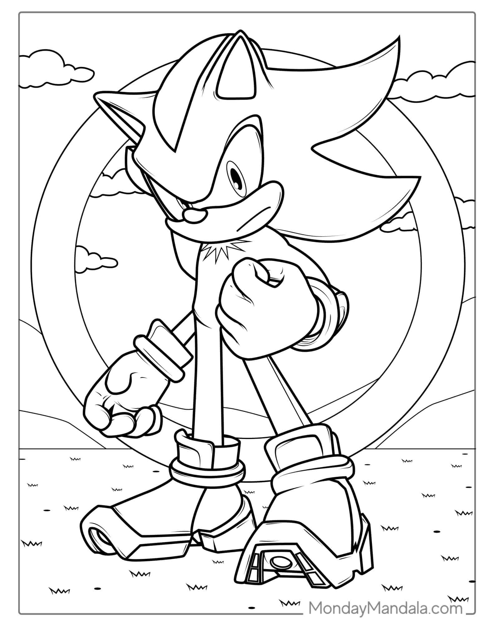 Sonic Printable Coloring Sheets