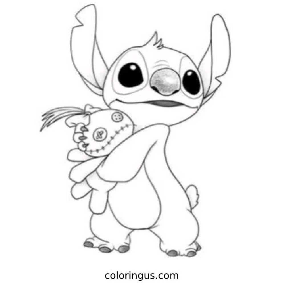 Stitch Coloring Pages Free Printable PDF 