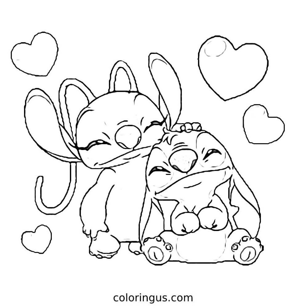 Stitch Coloring Pages Free Printable PDF 
