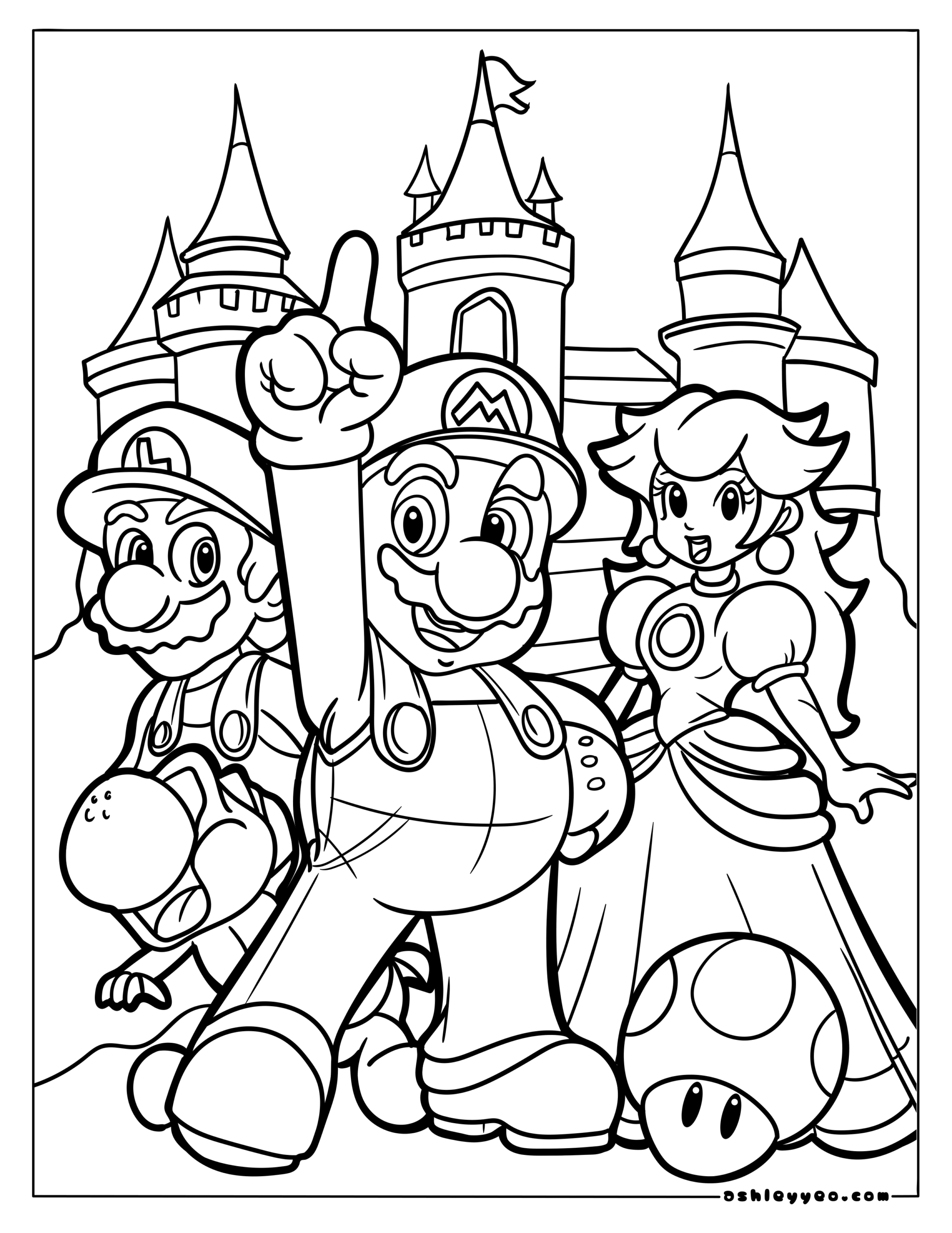 Super Mario Bros Coloring Pages For Kids In 2025 Super Mario 