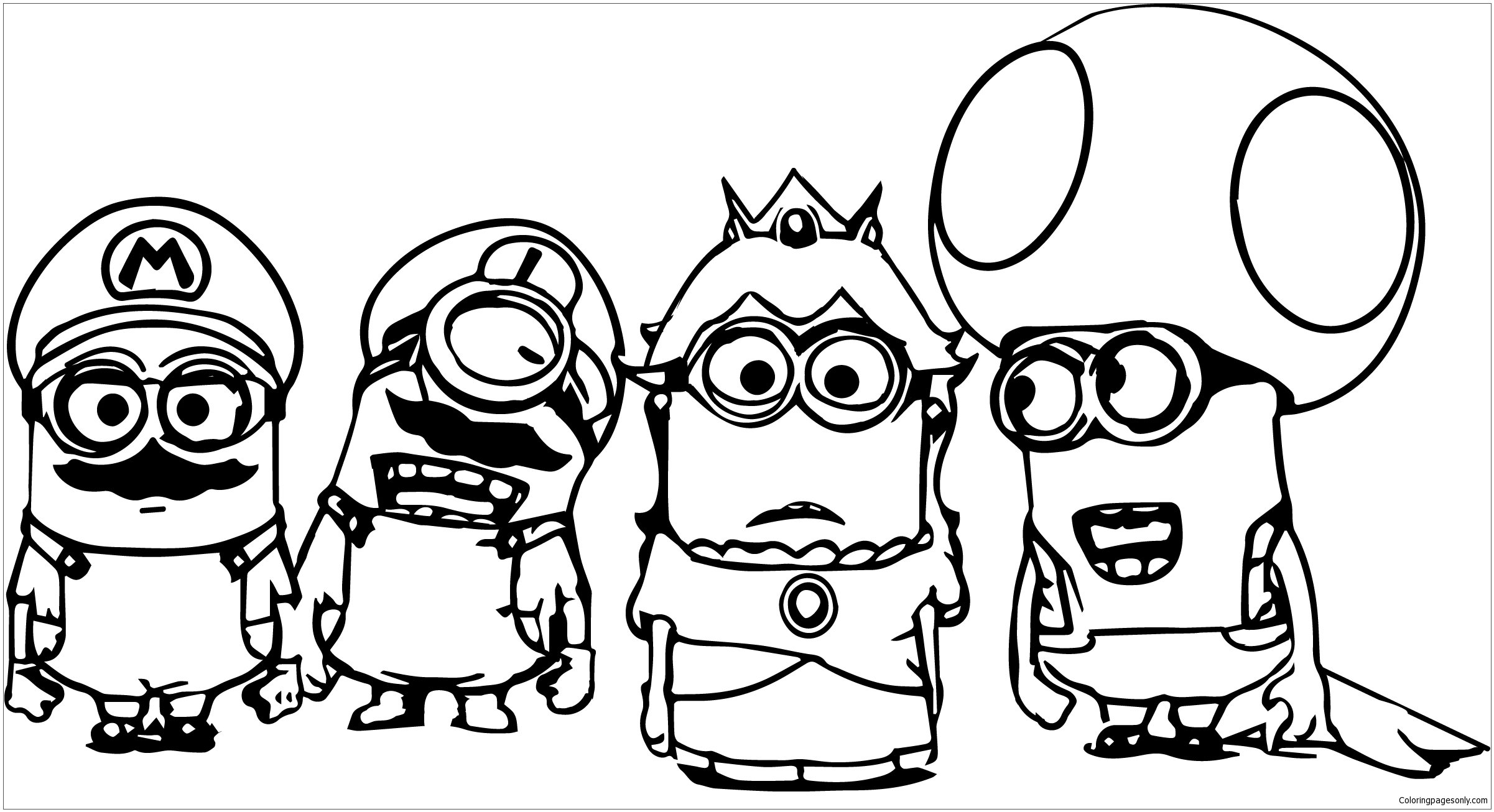 Super Mario Minions Coloring Pages Cartoons Coloring Pages Coloring Super Mario Minions Coloring Pages Cartoons Coloring Pages Coloring