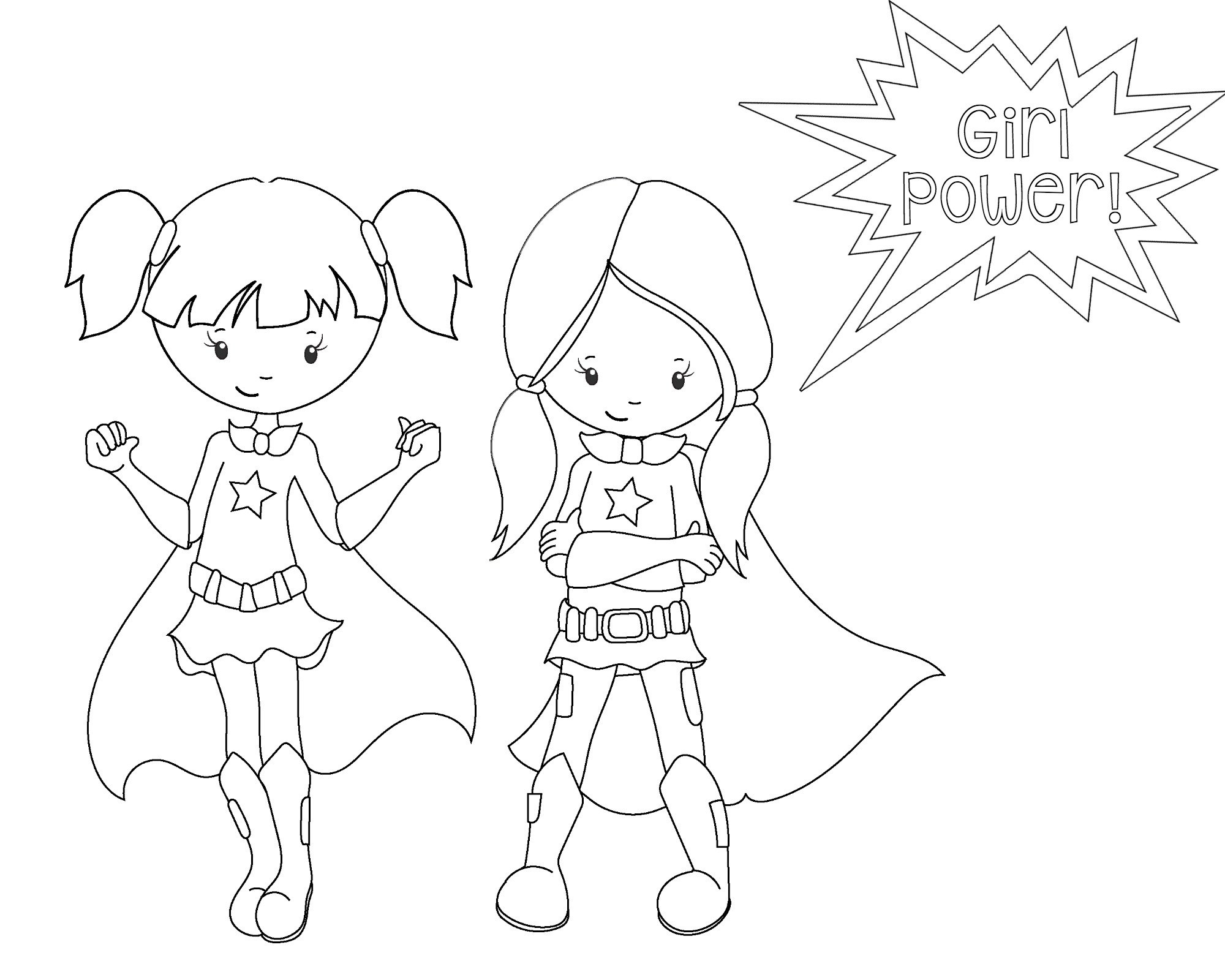 Superhero Printable Coloring Sheets