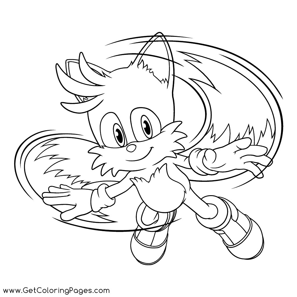 Tails Sonic Hedgehog Coloring Pages Coloring Pages