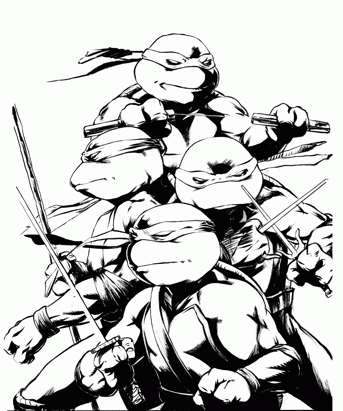 Teenage Mutant Ninja Turtles Coloring Pages Books 100 FREE And 