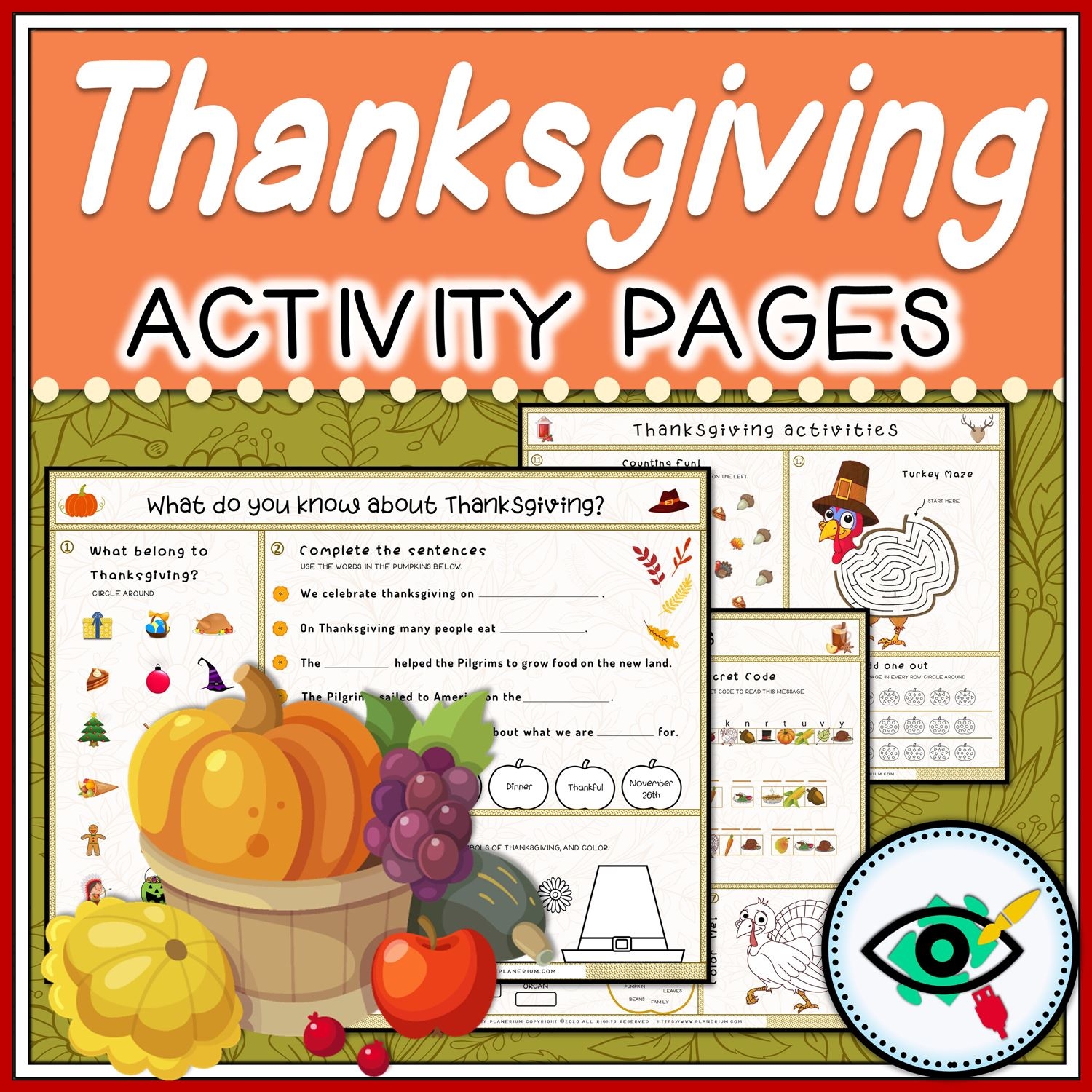 Thanksgiving Activity Sheets Printable