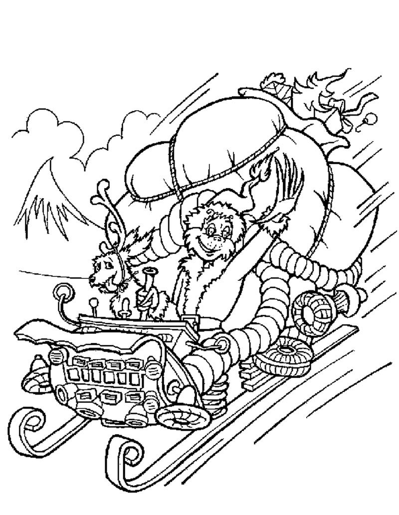 The Grinch Coloring Page Coloring Home
