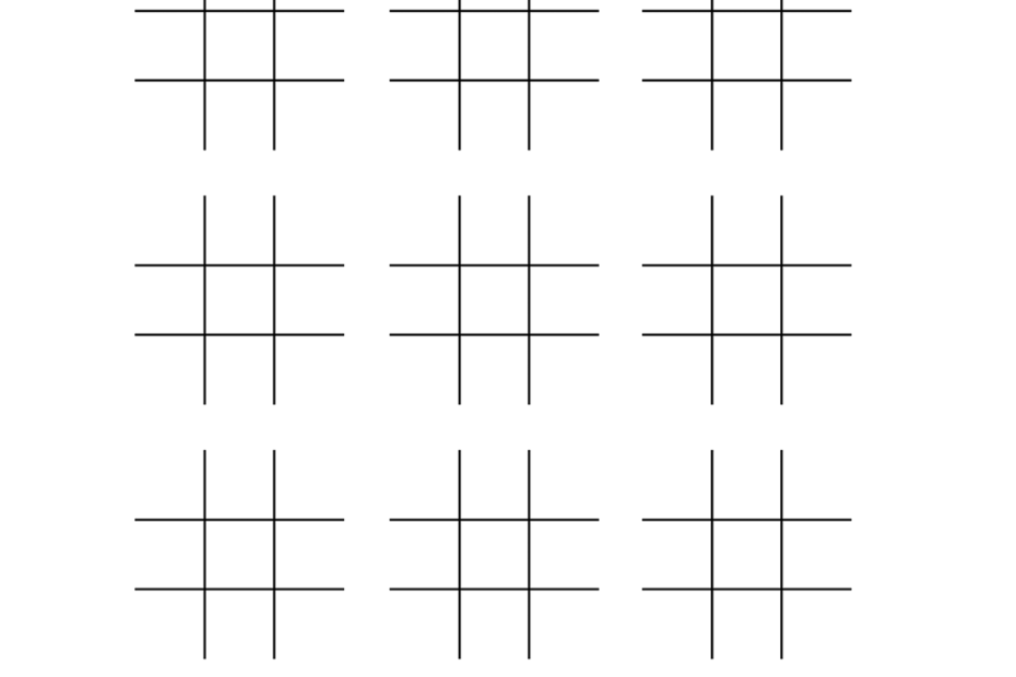 Tic Tac Toe Printable Sheets