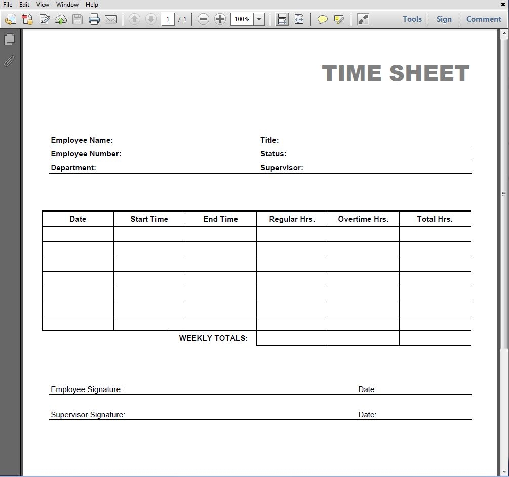 Time Card Templates Free Printable Printable Blank World