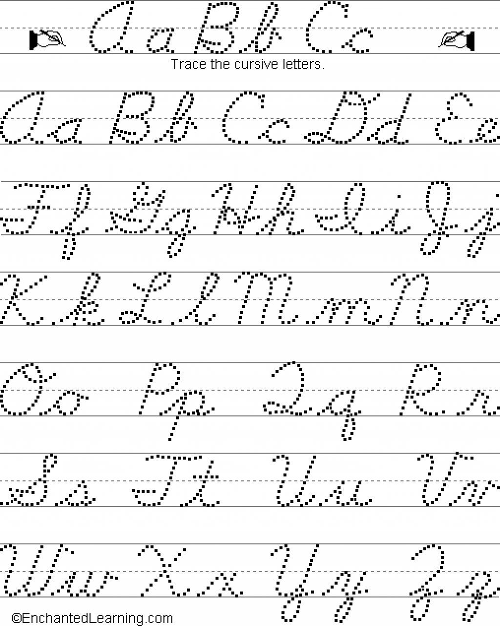 Tracing Cursive Letters Printables