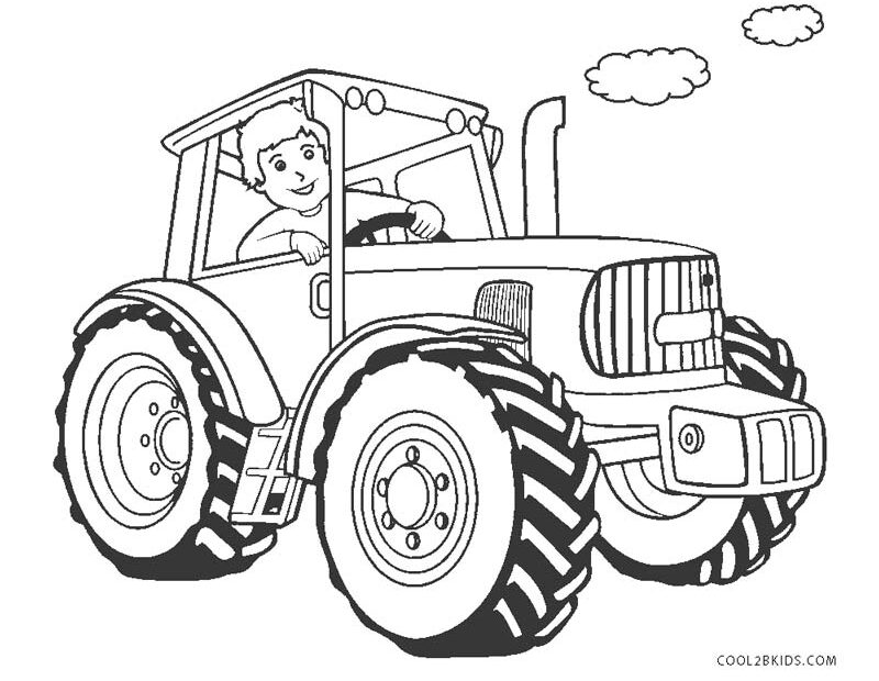 Tractor Coloring Sheet