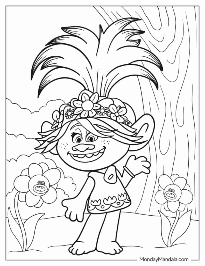Trolls Coloring Pages Free Coloring Pages Printables