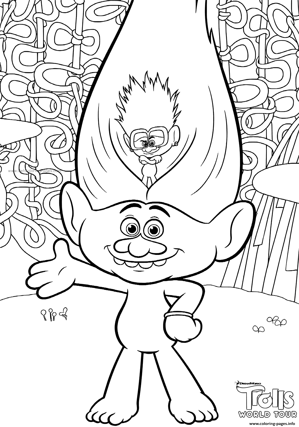 Trolls Coloring Pages Learny Kids
