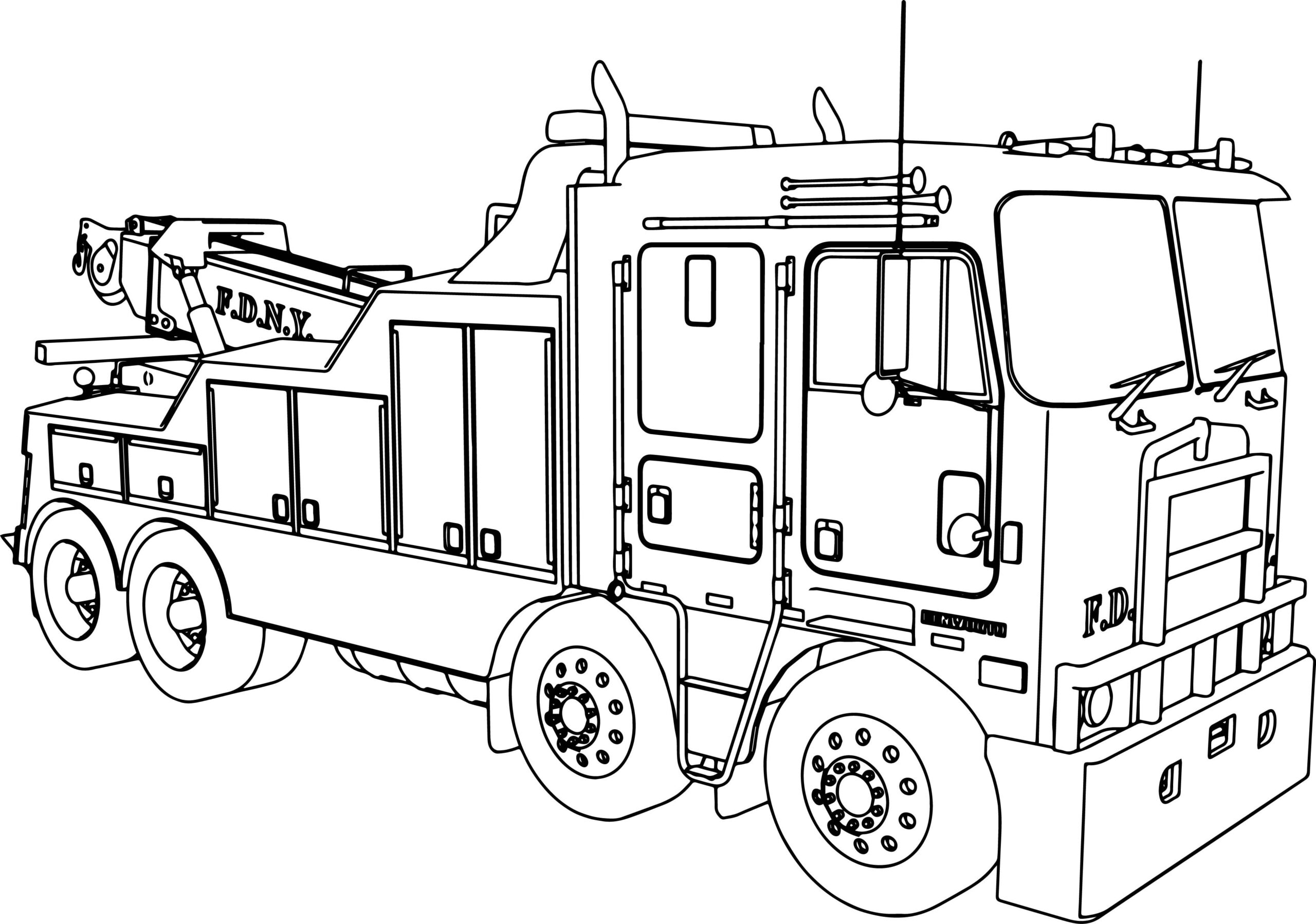 Truck Coloring Sheets Printable Printable Template Calendar