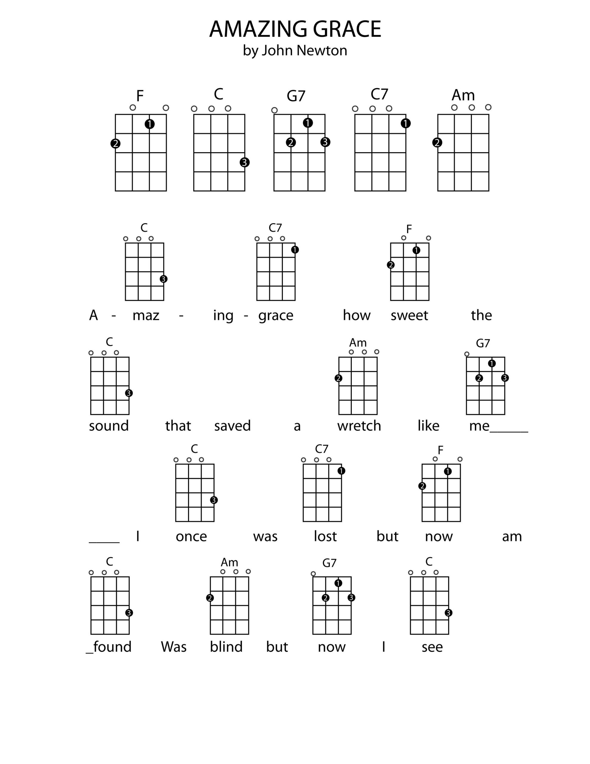 Ukulele Chord Sheet Printable Printable Word Searches