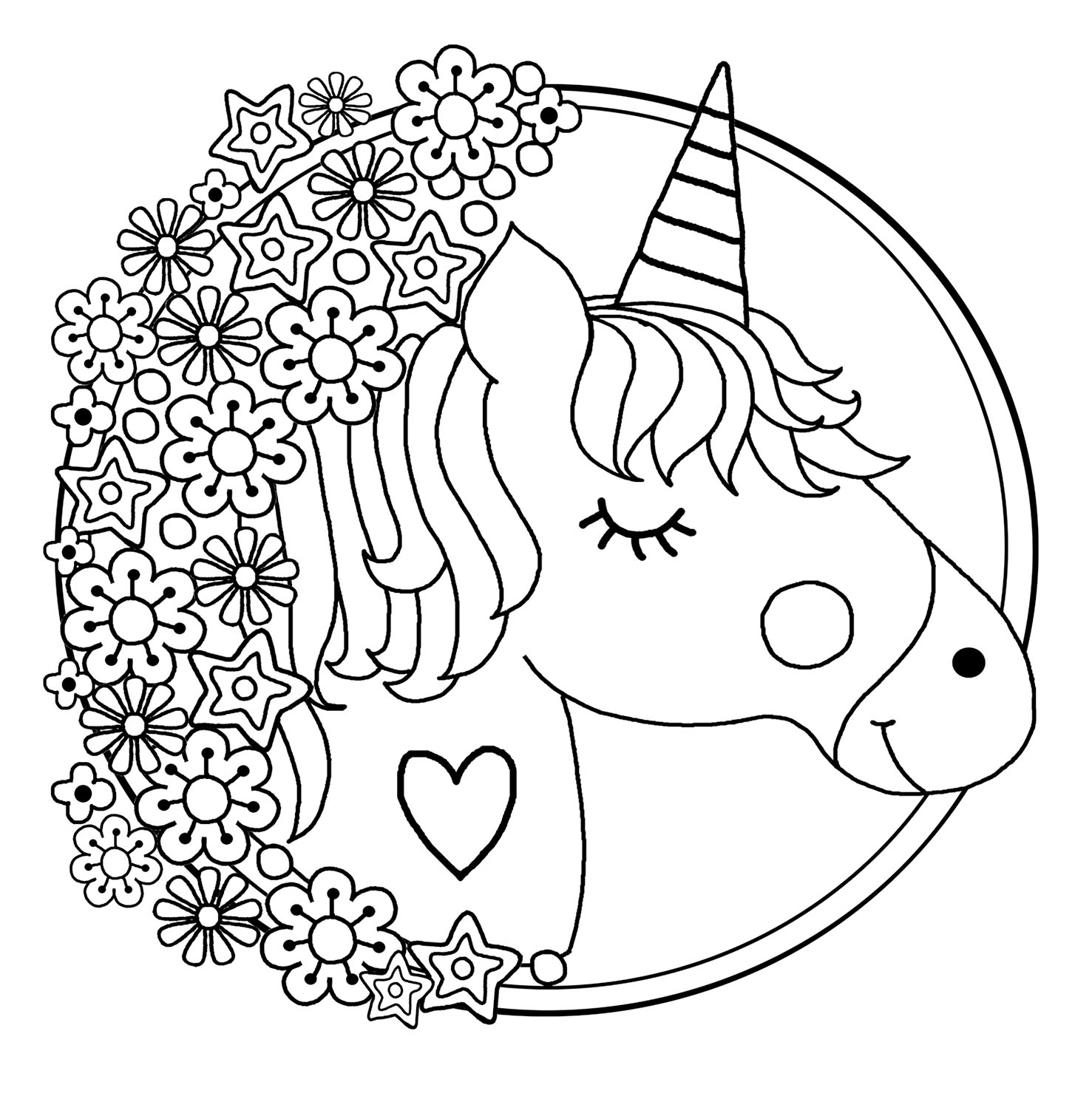 Unicorn Printable Coloring Sheets