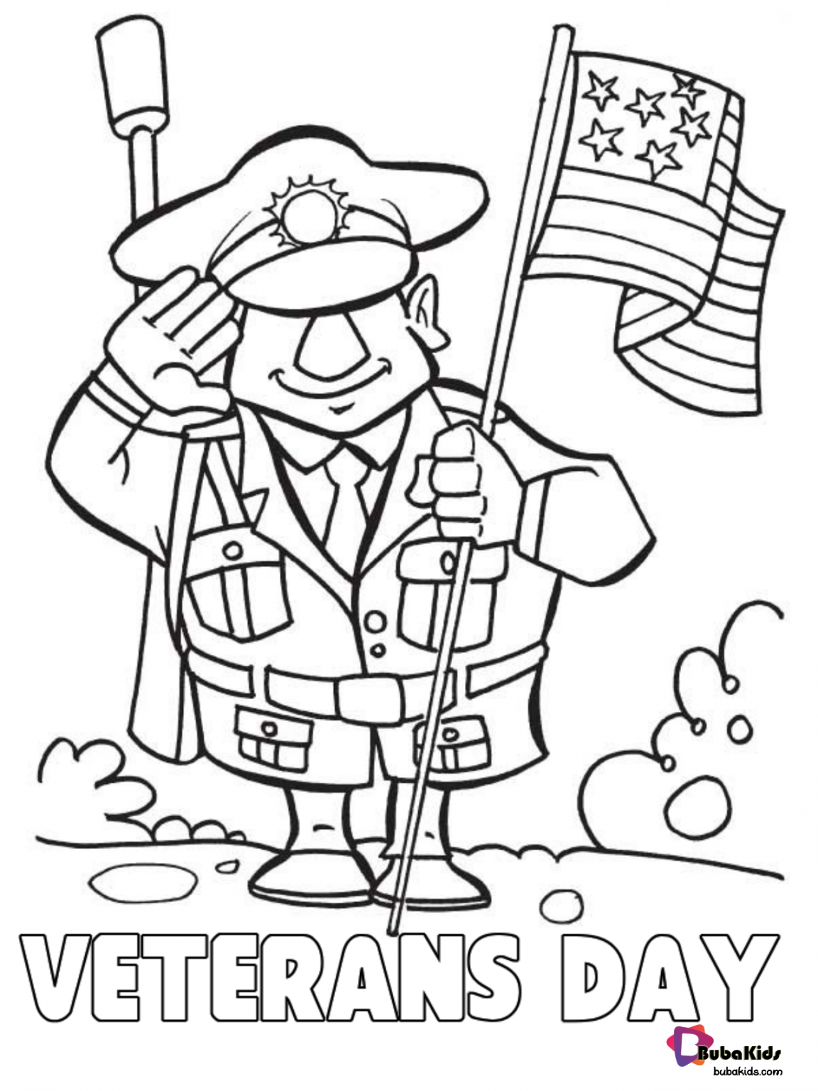 Veterans Day Printable Coloring Pages BubaKids