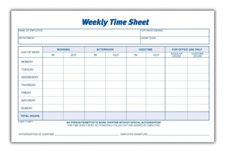 Weekly Employee Time Sheet Good To Know Timesheet Template Free