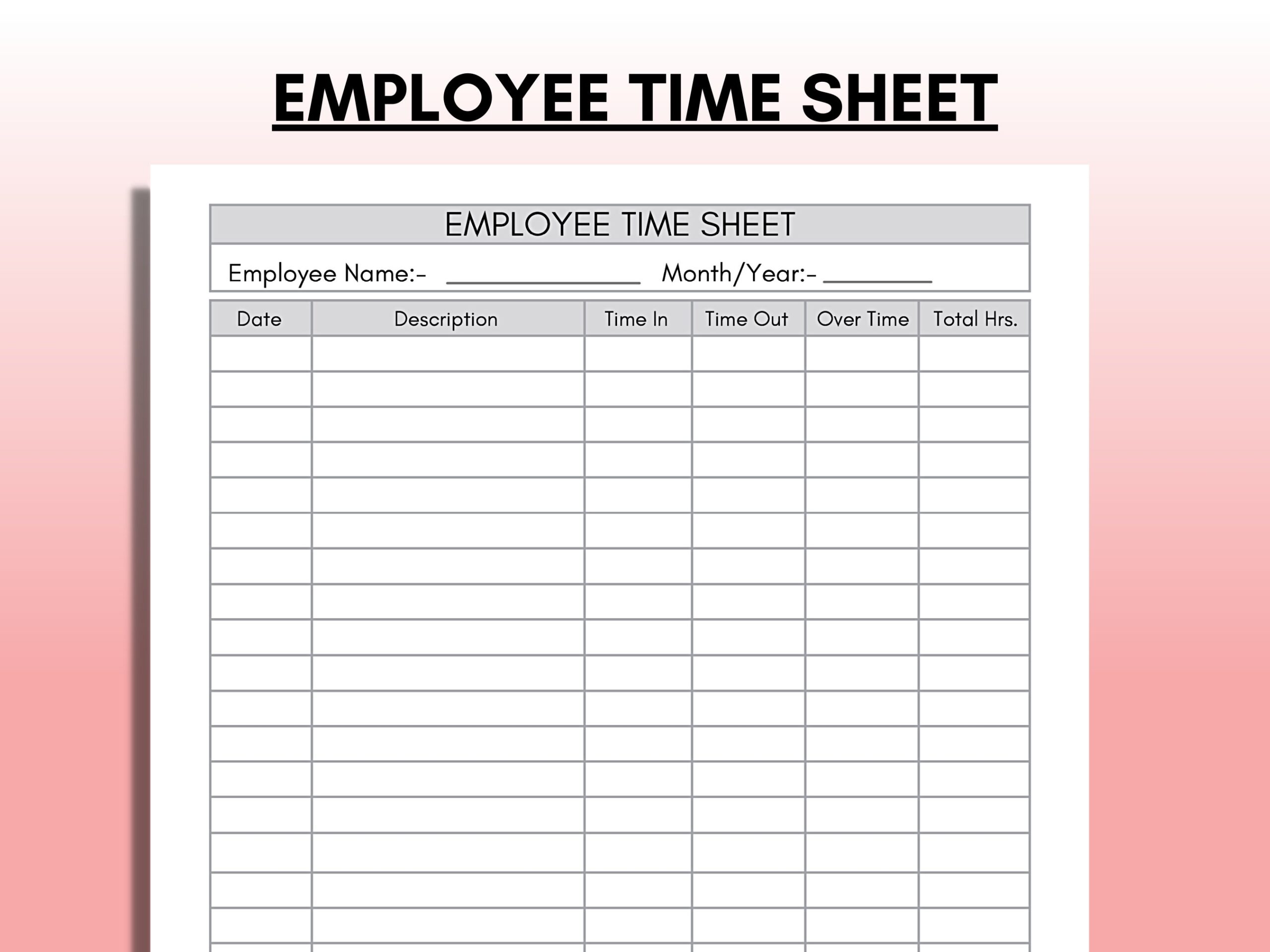 Weekly Printable Employee Time Sheets Free Printable Vrogue co