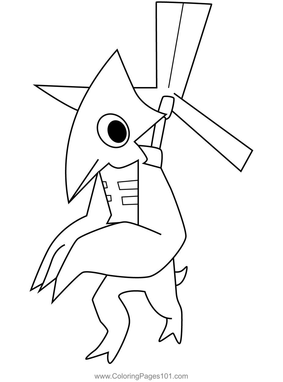 Yellow Walking Rainbow Friends Coloring Page For Kids Free Roblox 