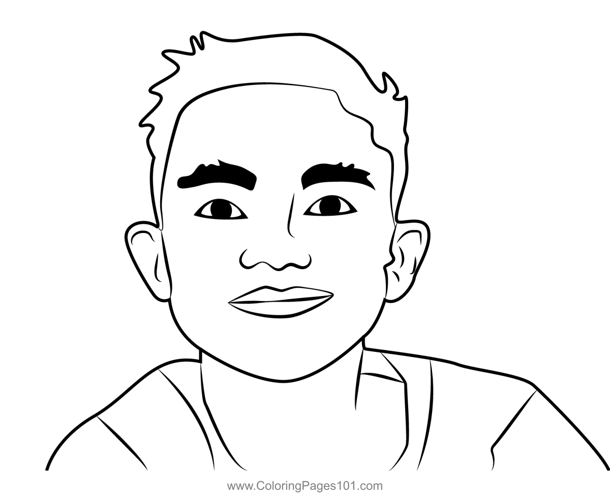 Young Boy Face Coloring Page For Kids Free Boys Printable Coloring 